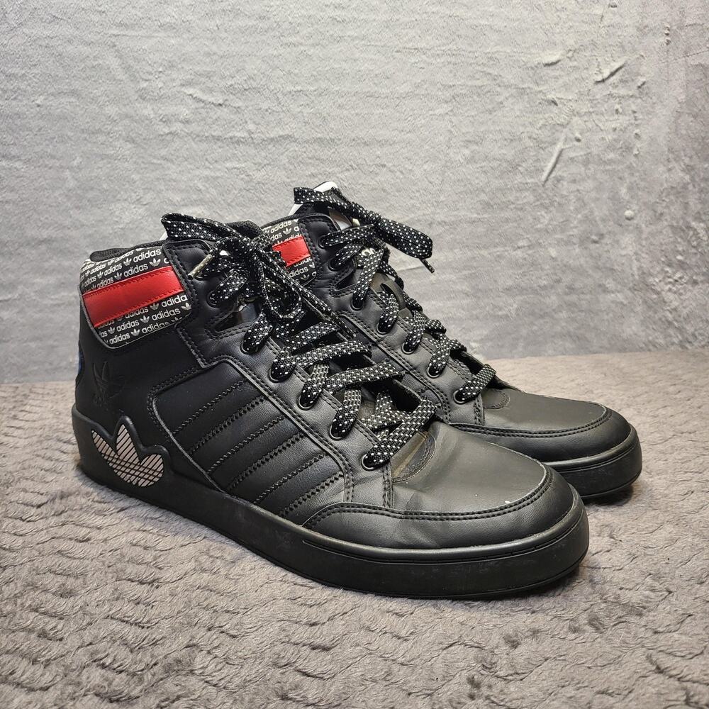 Adidas Shoes Mens Size 11.5 Black‎ Originals Mid Top Sneakers Padded FV5464